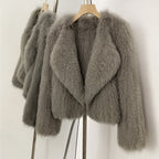 OFTBUY Luxury Short Natural Fox Fur Jacket Female New Autumn Winter Warm Top Clothes Women Weaving Thick Fluffy Real Fur Coat