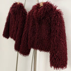 OFTBUY Wholesale Faux Fur Coat Female Artificial Mongolian Sheep Fur Fluffy Jacket Women New Winter Thickened Warm Outerwear Lady