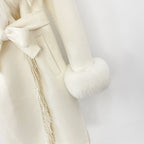 OFTBUY Short Real Fox Fur Wool Coat New Autumn Winter Clothes Women Fashion Natural Fur Woolen Jacket Female Tassel Overcoat