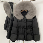 OFTBUY Hooded Long Sleeves Real Fur Duck Down Coat Female New Autumn Winter Warm Clothes Women Natural Fox Fur Puffer Jacket