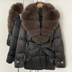 OFTBUY New Women's Winter Down Jacket Real Fox Fur Outer Clothes Female Luxury Duck Down Jacket Feather Coats and Parkas