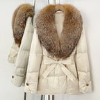 OFTBUY New Women's Winter Down Jacket Real Fox Fur Outer Clothes Female Luxury Duck Down Jacket Feather Coats and Parkas