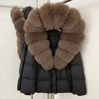 OFTBUY Big Real Fox Fur Collar Duck Down Coat Female New Winter Hooded Warm Down Clothes Women Natural Raccoon Fur Puffer Jacket