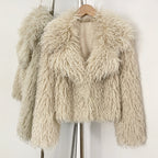 OFTBUY Warm Thicken Luxury Outerwear New Winter Clothes Female Women's Cozy Faux Mongolian Fur Short Coat Teddy Faux Fur Jacket