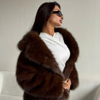 OFTBUY Winter Clothes Female Ins Hot Fashion Girls Oversized Gradient Fur Coat Women Thick Warm Outerwear Fluffy Faux Fox Fur Jacket