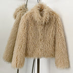 OFTBUY Wholesale Faux Fur Coat Female Artificial Mongolian Sheep Fur Fluffy Jacket Women New Winter Thickened Warm Outerwear Lady