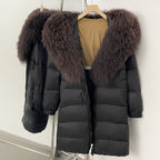 OFTBUY Warm Long Puffer Jacket Female New Winter Clothes Women Fashion Luxury Duck Down Coat with Real Mongolia Sheep Fur Collar