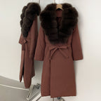 OFTBUY Real Fox Fur Collar Fluffy Puffer Jacket Female New Long Winter Down Clothing Women Thickened Warm White Duck Down Coat