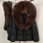 OFTBUY Big Real Fox Fur Collar Duck Down Coat Female New Winter Hooded Warm Down Clothes Women Natural Raccoon Fur Puffer Jacket