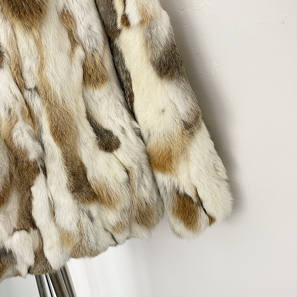 OFTBUY New Autumn Winter Clothes Women Hot Sales Natural Rabbit Fur Jacket Female Fashion Short Thick Warm Real Fur Coat
