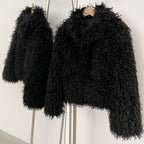 OFTBUY Wholesale Faux Fur Coat Female Artificial Mongolian Sheep Fur Fluffy Jacket Women New Winter Thickened Warm Outerwear Lady