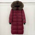 OFTBUY Natural Fox Fur Coat New Winter Clothes Women Fashion Long Hooded White Duck Down Overcoat Real Fur Puffer Jacket Female