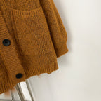 OFTBUY Sweater Femlae Button Pockets Warm Winter Luxury Outerwear New Women's Knit Cardigan with Large Real Fox Fur Collar