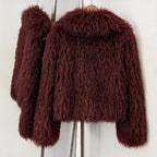 OFTBUY Warm Thicken Luxury Outerwear New Winter Clothes Female Women's Cozy Faux Mongolian Fur Short Coat Teddy Faux Fur Jacket