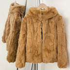 OFTBUY Women's Real Rex Rabbit Fur Vest Stand Collar Zipper Natural Fur Waistcoat Female New Autumn Winter Luxury Outerwear Lady