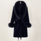 OFTBUY Short Real Fox Fur Wool Coat New Autumn Winter Clothes Women Fashion Natural Fur Woolen Jacket Female Tassel Overcoat
