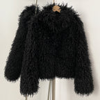 OFTBUY Wholesale Faux Fur Coat Female Artificial Mongolian Sheep Fur Fluffy Jacket Women New Winter Thickened Warm Outerwear Lady