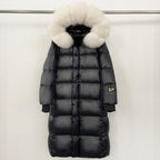 OFTBUY Natural Fox Fur Coat New Winter Clothes Women Fashion Long Hooded White Duck Down Overcoat Real Fur Puffer Jacket Female