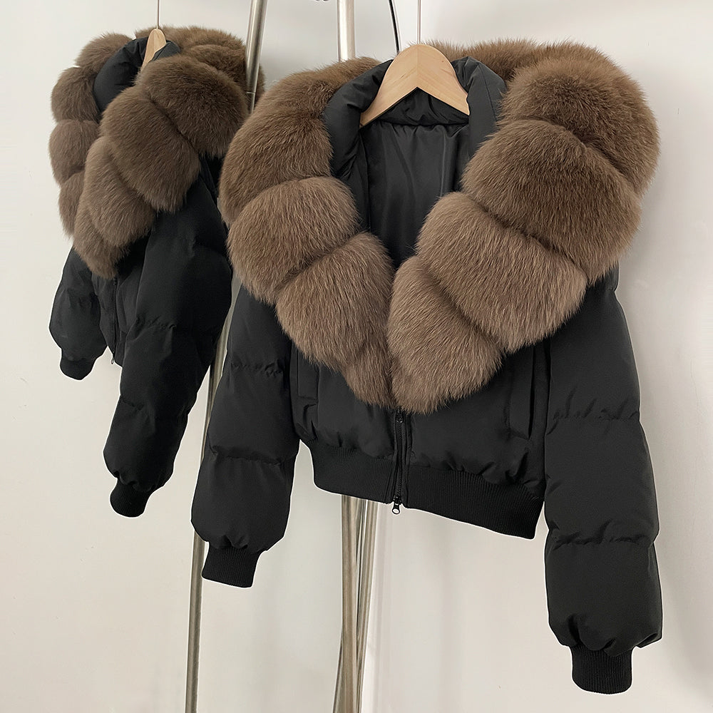 OFTBUY New Warm Thickened Autumn Winter Coat Women Short Real Fox Fur Duck Down Clothes for Women Natural Fur Puffer Coat Female