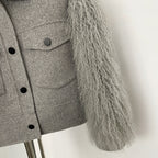 OFTBUY Fashion Thick Warm Real Fur Cashmere Wool Coat Short Mongolia Sheep Fur Wool Jacket Women New Autumn Winter Clothes Lady