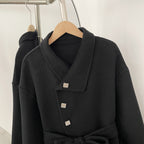 OFTBUY New Autumn Winter Top Clothes Women Fashion Warm Long Belt Wool Coat Female Natural Fox Fur Cashmere Woolen Jacket