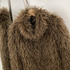 OFTBUY Wholesale Faux Fur Coat Female Artificial Mongolian Sheep Fur Fluffy Jacket Women New Winter Thickened Warm Outerwear Lady