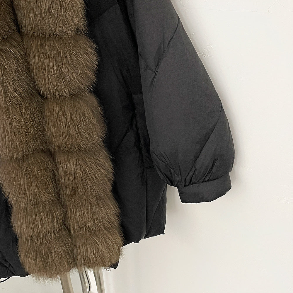 OFTBUY New Autumn Winter Thickened Warm Clothes Women Loose Big Real Fox Fur Goose Down Coat Female Natural Fur Puffer Jacket