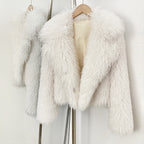 OFTBUY Warm Thicken Luxury Outerwear New Winter Clothes Female Women's Cozy Faux Mongolian Fur Short Coat Teddy Faux Fur Jacket