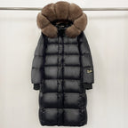OFTBUY Natural Fox Fur Coat New Winter Clothes Women Fashion Long Hooded White Duck Down Overcoat Real Fur Puffer Jacket Female