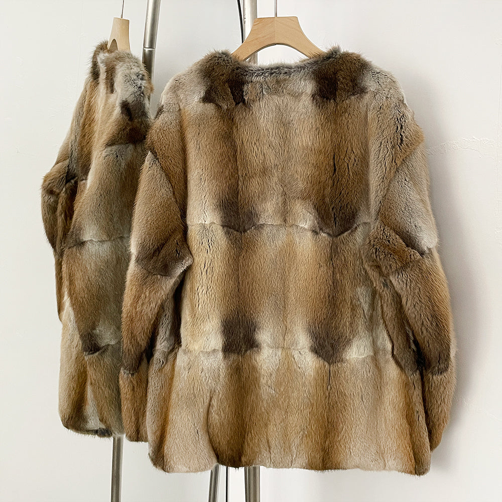 OFTBUY New Winter V-neck Top Clothes Female Luxury Real Mink Fur Warm Jacket Women Natural Fur Long Sleeves Coat Outerwear Lady
