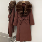 OFTBUY Real Fox Fur Collar Fluffy Puffer Jacket Female New Long Winter Down Clothing Women Thickened Warm White Duck Down Coat