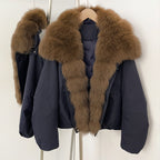 OFTBUY Women's Dcuk Down Coat with Big Real Fox Fur Collar New Winter Warm Thickened Clothing Female Natural Fur Puffer Jacket