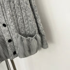 OFTBUY New Spring Warm Top Knitted Clothing Female Oversize Resl Fox Fur Cardigan Sweater Coat Women Loose Knitting Knitwear