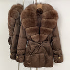 OFTBUY New Women's Winter Down Jacket Real Fox Fur Outer Clothes Female Luxury Duck Down Jacket Feather Coats and Parkas