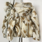 OFTBUY Hooded Zipper Natural Rabbit Fur Jacket Female New Fahsion Autumn Winter Clothes Women Thickened Warm Real Fur Coat Lady