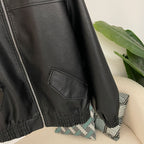 OFTBUY Women's Faux Leather Zip Up Jacket Lapel Collar PU Coat with Pockets new autumn winter Casual Vintage Outerwear female