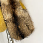 OFTBUY Spelling Sleeveless Real Raccoon Fur Waistcoat Jacket Women Fashion Thick Warm Outwaer Natural Fox Fur Vest Coat Female