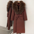 OFTBUY Real Fox Fur Collar Fluffy Puffer Jacket Female New Long Winter Down Clothing Women Thickened Warm White Duck Down Coat