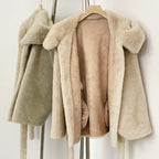 OFTBUY Wholesale Hooded Belt Faux Fur Coat Female Thickened Warm Fluffy Fake Fur Jacket Women New Winter Long Sleeve Fur Clothes Female