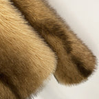 OFTBUY Luxury Collarless Faux Fur Jacket - Chic Short Fluffy Vegan Fur Coat for Women