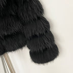 OFTBUY Fluffy Natural Fox Fur Coat Female New Autumn Winter Thickened Warm Clothes Women Long Sleeves Short Real Fur Jacket Lady