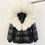 OFTBUY Big Real Fox Fur Coat Autumn Winter Clothes Women Warm Natural Fur White Goose Duck Jacket Female Hooded Puffer Jacket
