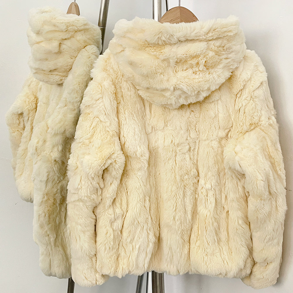 OFTBUY Women's Real Rex Rabbit Fur Vest Stand Collar Zipper Natural Fur Waistcoat Female New Autumn Winter Luxury Outerwear Lady