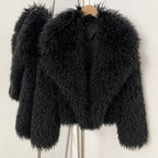 OFTBUY Warm Thicken Luxury Outerwear New Winter Clothes Female Women's Cozy Faux Mongolian Fur Short Coat Teddy Faux Fur Jacket