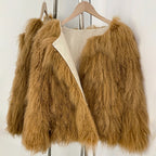 OFTBUY Warm Thick New Autumn Winter Luxury Outerwear Women's Camel Real Mongolian Sheep Fur Coat Curly Natural Fur Jacket Female