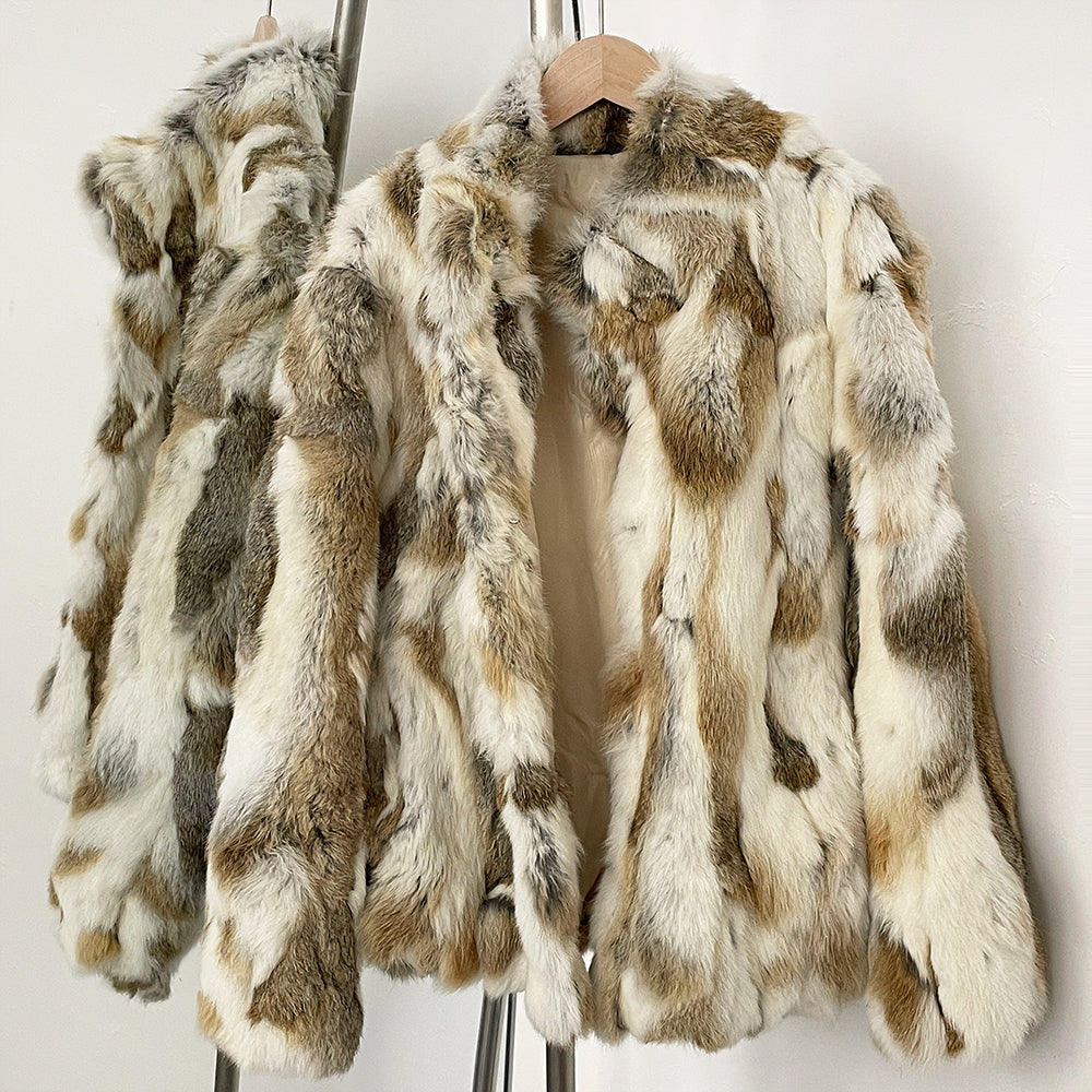 OFTBUY New Autumn Winter Clothes Women Hot Sales Natural Rabbit Fur Jacket Female Fashion Short Thick Warm Real Fur Coat