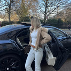OFTBUY Luxury Knitted Zip-Up Hoodie with Oversized Real Fox Fur Hood - Premium Apres-Ski Luxe Loungewear