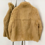 OFTBUY Women's Real Rabbit Fur Coat Luxury Camel Fur Jacket with Stand Collar New Warm Autumn Winter Clothes Female Outerwear