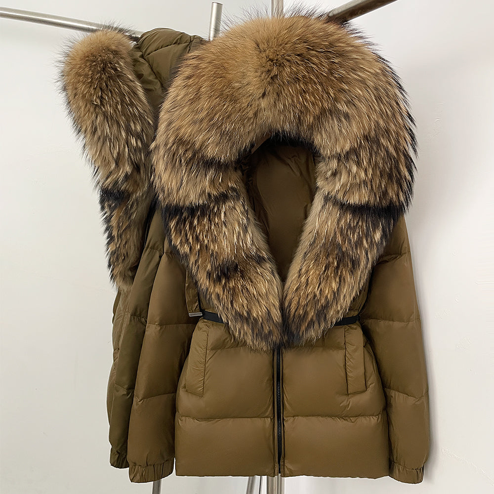 OFTBUY New Winter Clothing Puffer Jacket Women Parkas Waterproof Real Fox Fur Hooded Thick Warm 90% White Duck Down Coat Female