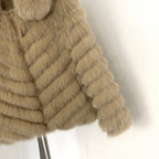 OFTBUY 2-in-1 Reversible Luxury Jacket - 100% Real Fox Fur Coat & Windproof Winter Parka